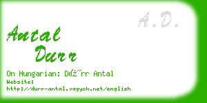 antal durr business card